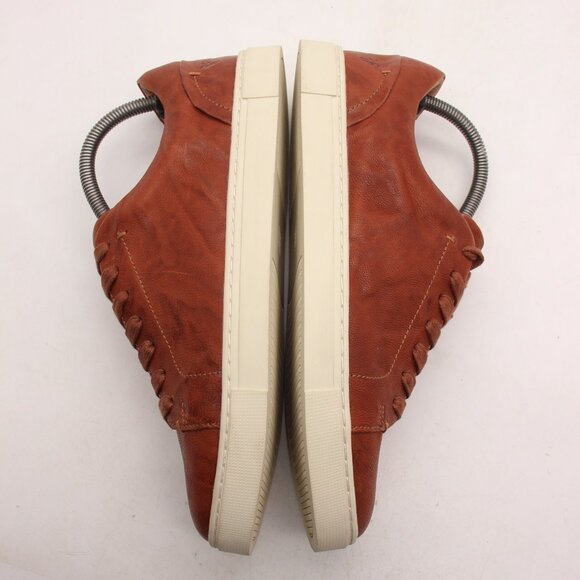 Frye Ivy Women's Size 9.5 M Cognac Brown Low Lace Leather Sneakers - Picture 8 of 9
